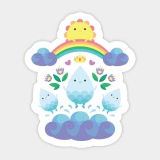 Happy water spirits Sticker